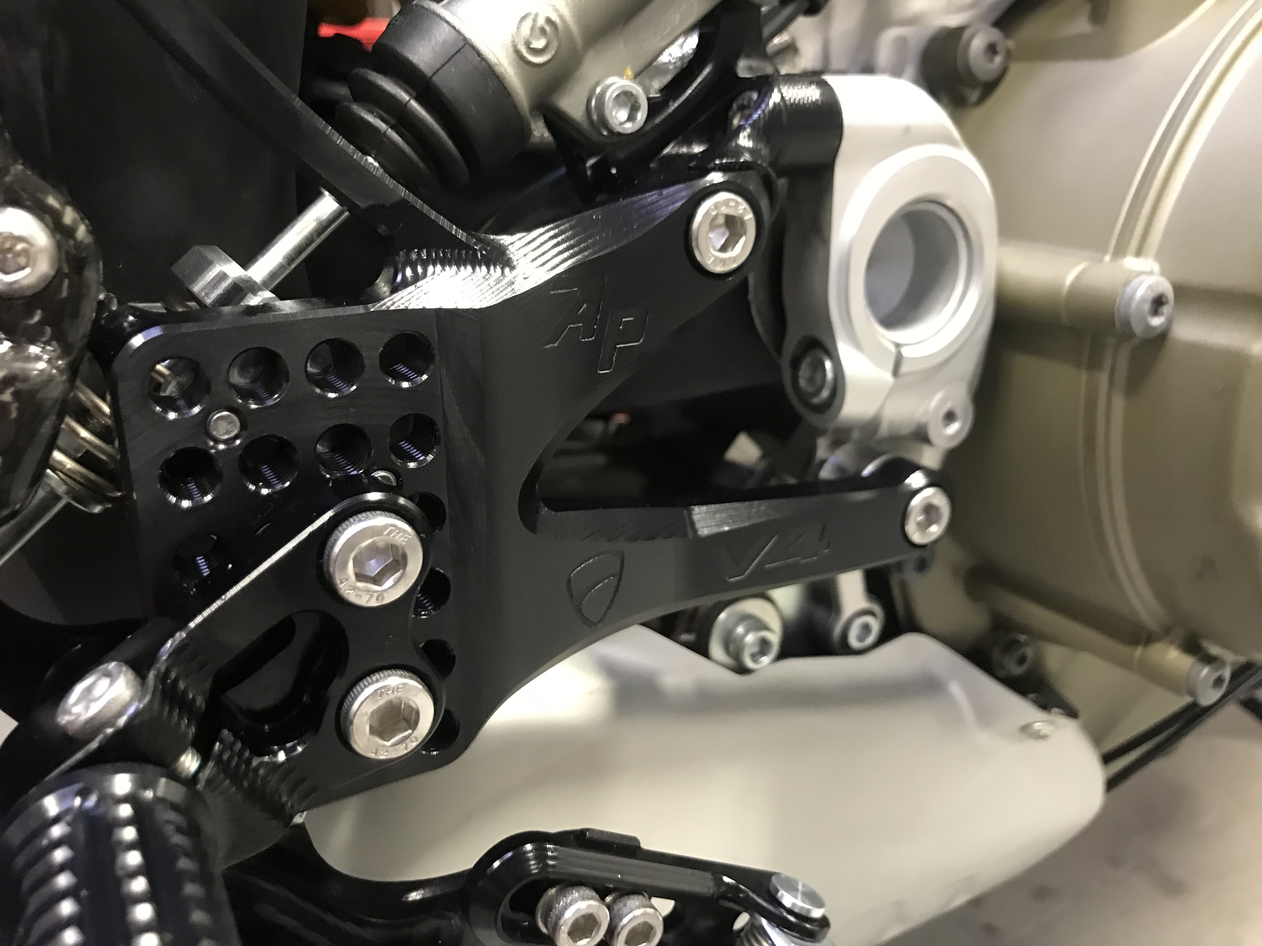 Attack Performance Billet Aluminum Adustable Rearsets for Ducati V4 Panigale