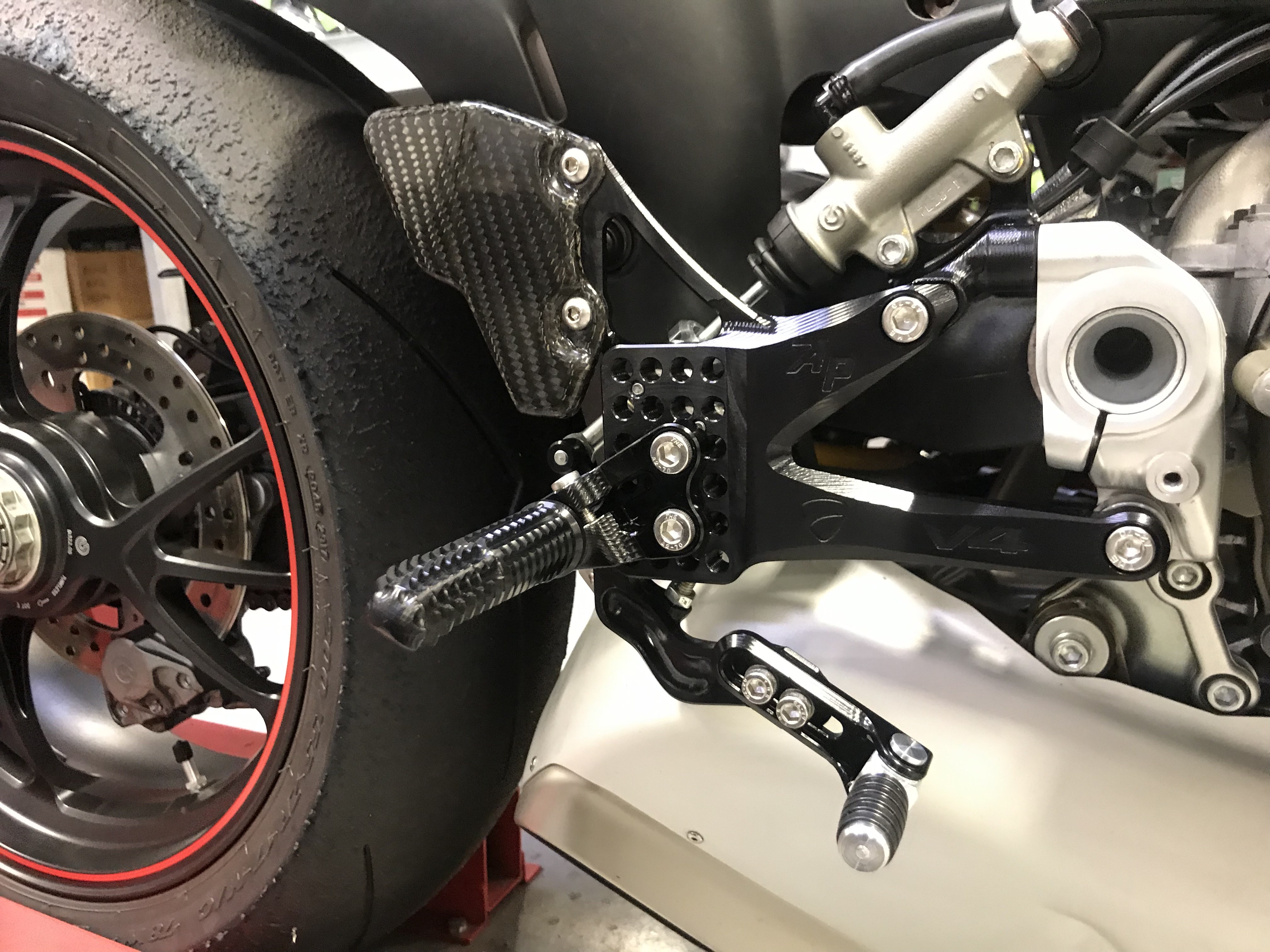 Attack Performance Billet Aluminum Adustable Rearsets for Ducati V4 Panigale