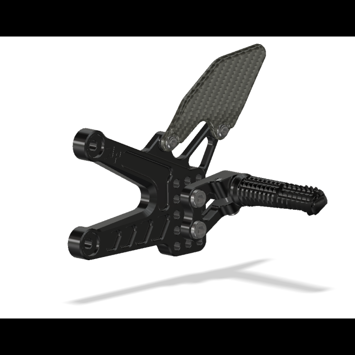 Attack Performance Rearset Kit w/Carbon Heel Guards - Yamaha YZF-R6 (2006-2024)