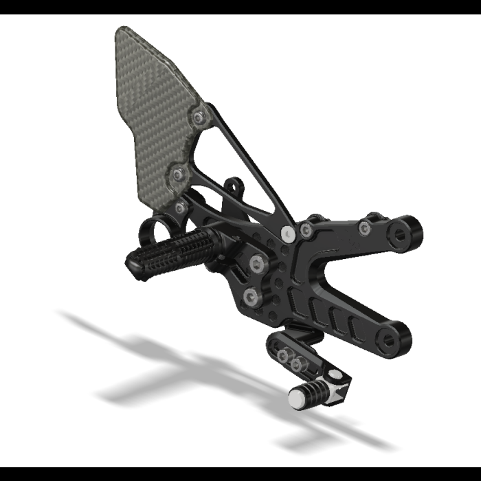 Attack Performance Rearset Kit w/Carbon Heel Guards - Yamaha YZF-R6 (2006-2024)