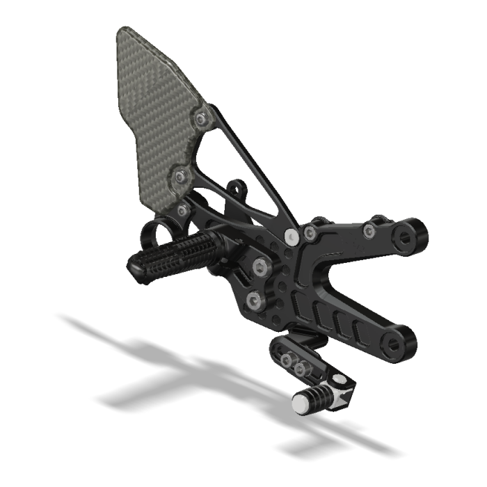 Attack Performance Rearset Kit w/Carbon Heel Guards - Yamaha YZF-R6 (2006-2024)