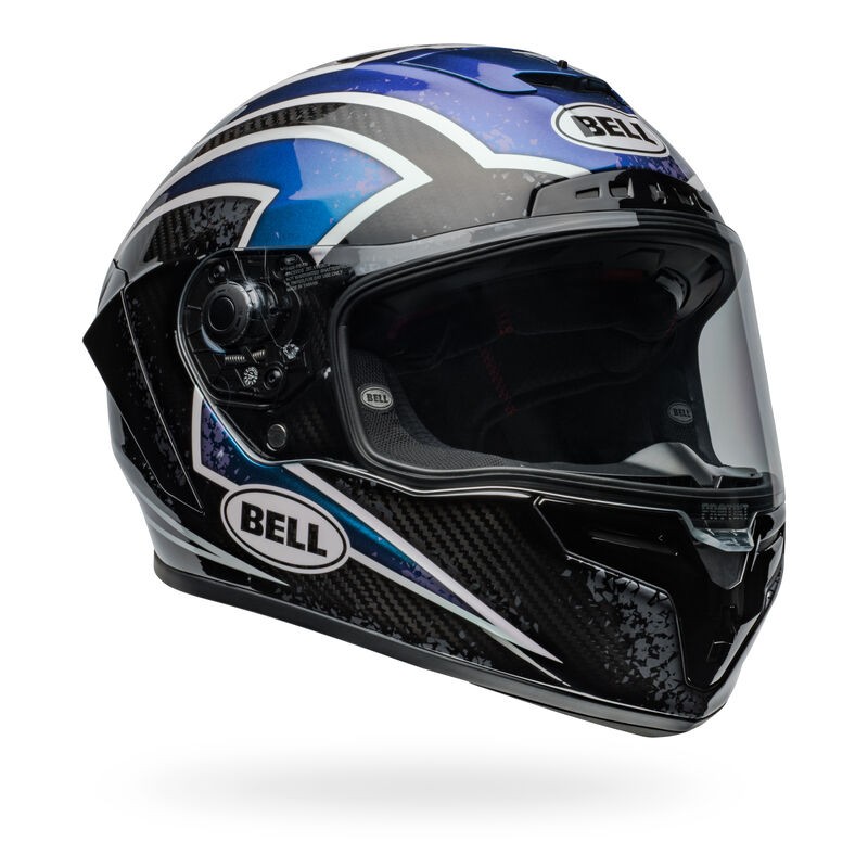 Bell Race Star Flex DLX Carbon Fiber Helmet - Xenon Orion | Gloss black / blue