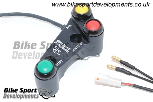 Bike Sport Developments - Plug and Play Start / Kill / Rain Switch - Ducati Panigale 899 / 959 / 1199 / 1299 (offset 30mm bolt spacing)