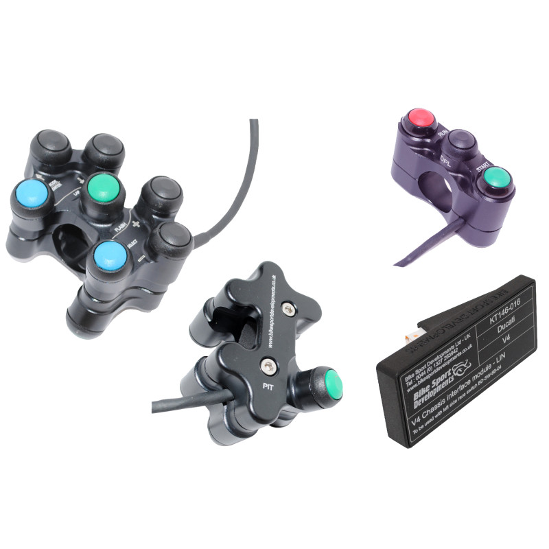 Bike Sport Developments - Plug & Play Button Pod  Set - Ducati Panigale V4R