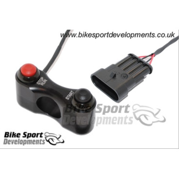 Bike Sport Developments - 2 Button Race / Track Handlebar switch Stop / Run / Start Aprilia RSV4 1000 / 1100 2009 - 2021 Bike Sport Developments - 2 Button Race / Track Handlebar switch Stop / Run / Start Aprilia RSV4 1000 / 1100 2009 - 2021