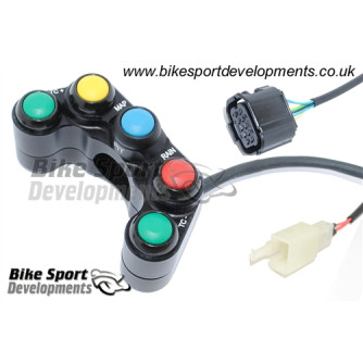 Bike Sport Developments - Plug & Play Left Side Button Pod - Yamaha 2017+ YZF-R6 - YEC Kit Harness Bike Sport Developments - Plug & Play Left Side Button Pod - Yamaha 2017+ YZF-R6 - YEC Kit Harness