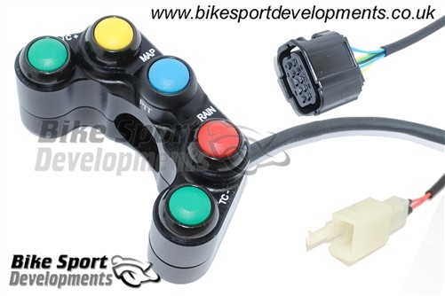 Bike Sport Developments - Plug & Play Left Side Button Pod - Yamaha 2017+ YZF-R6 - YEC Kit Harness