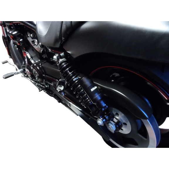 Bitubo Road Rear Twin Shocks ( Piggy Back Tank ) For Harley Davidson V-ROD N.R. Special 2007 - 2016 ( 321mm ) ( Black )