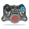 Brembo - Cast Rear Caliper, 84mm Spacing, Titanium / Red Logo