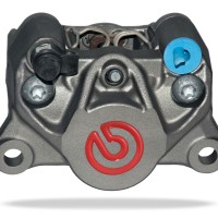 Brembo - Cast Rear Caliper, 84mm Spacing, Titanium / Red Logo