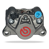 Brembo - Cast Rear Caliper, 84mm Spacing, Titanium / Red Logo