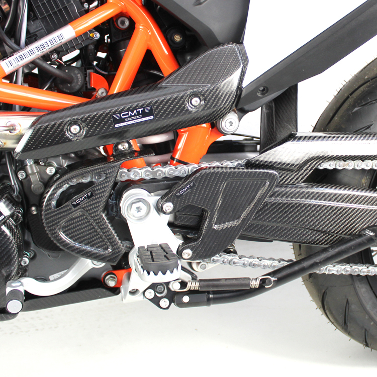 CMT Compositi Carbon Fiber Heel Guards for KTM 690s and Husqvarna 701s