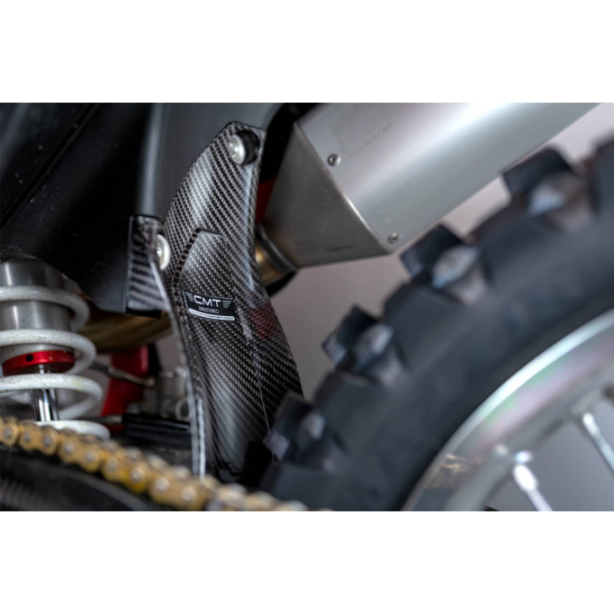 CMT Compositi Carbon Fiber Upper Rear Shock Guard for KTM SX-F, EXC-F, SX, XCF-W, GAS GAS, Husqvarna Models CMT Compositi Carbon Fiber Upper Rear Shock Guard for KTM SX-F, EXC-F, SX, XCF-W, GAS GAS, Husqvarna Models