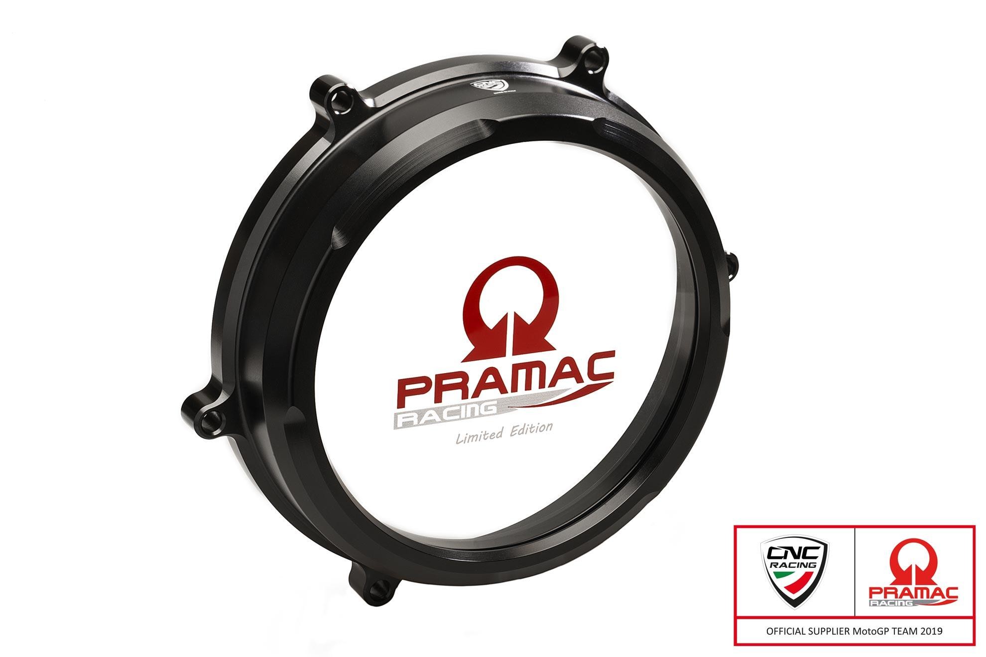 CNC Racing PRAMAC RACING LIMITED EDITION Clear Wet Clutch Cover - Ducati Panigale 1299/1199/959/Superleggera