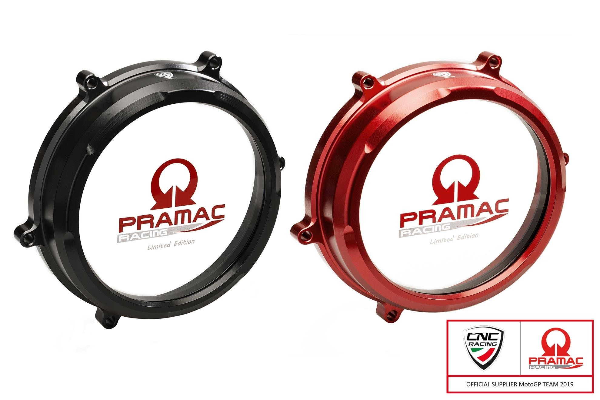 CNC Racing PRAMAC RACING LIMITED EDITION Clear Wet Clutch Cover - Ducati Panigale 1299/1199/959/Superleggera