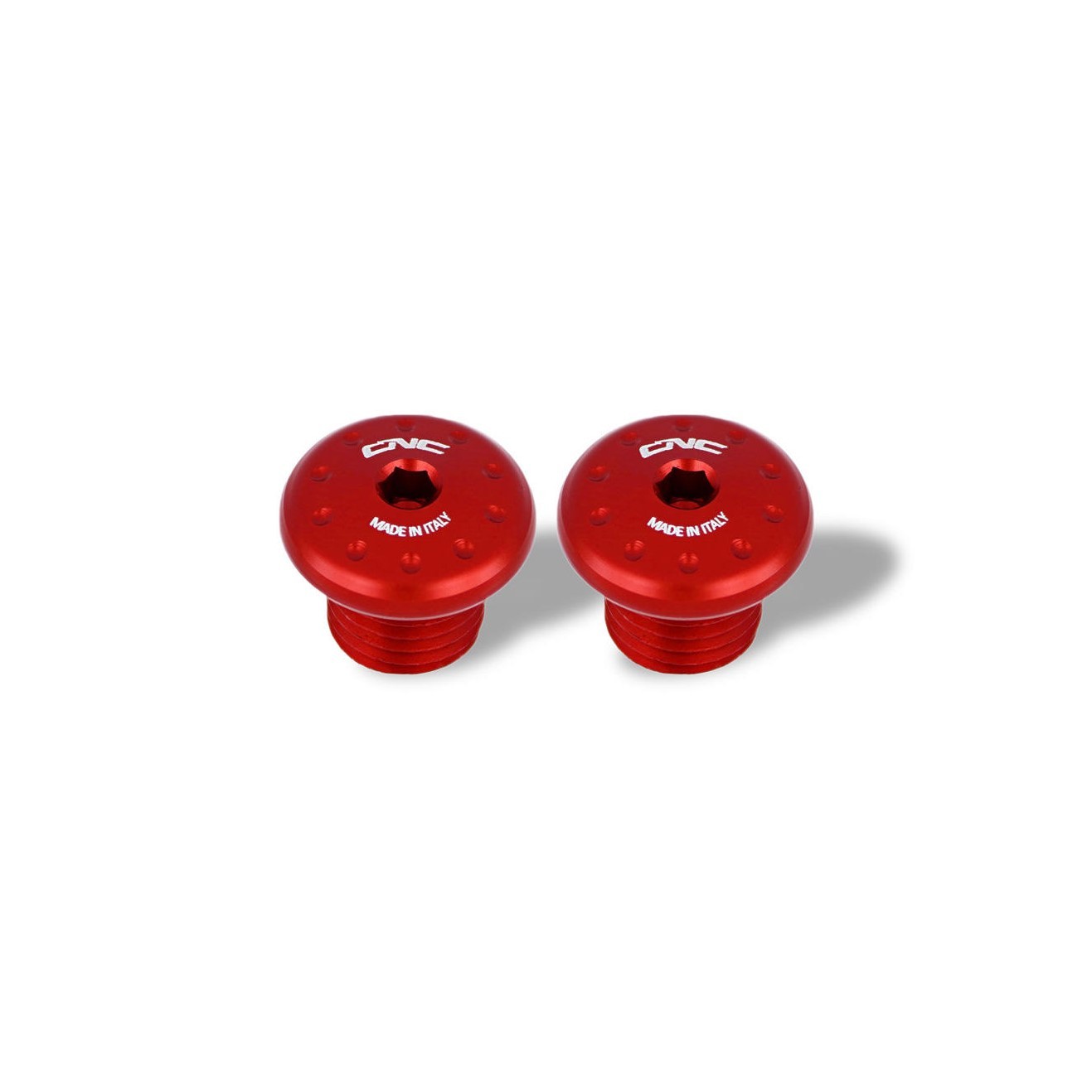 CNC Racing M8 Thread Passenger Rearset / Foot Peg Frame Block Off Caps - Panigale 1199 / 1299 / V2 / V4 / SF V4