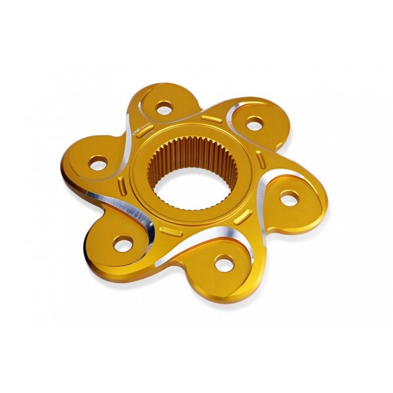 CNC Racing NEW STYLE Bi-Color 6-Hole Rear Sprocket Flange - Ducati Panigale V4 and Streetfighter V4
