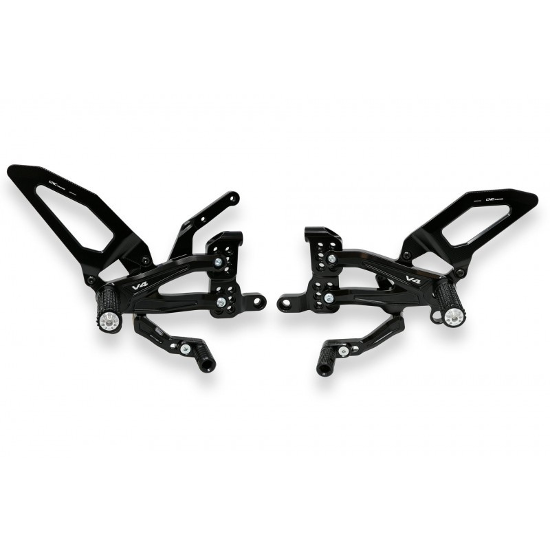 CNC Racing RPS Easy Adjustable Rearset for the Ducati Panigale V4 / S / Speciale - Black 