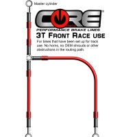 Core Moto 3T Front Brake Line Kit for Yamaha YZF-R1 2015-2021 (ABS Deleted)