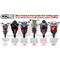 Core Moto 2012-2015 Kawasaki Ninja ZX-14R Front & Rear Brake Line Kit (non-ABS) Core Moto 2012-2015 Kawasaki Ninja ZX-14R Front & Rear Brake Line Kit (non-ABS)