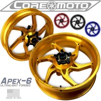 Core Moto Apex 6 Forged Aluminum Wheels - Aprilia / BMW / Ducati / Honda / Kawasaki / Suzuki / Yamaha