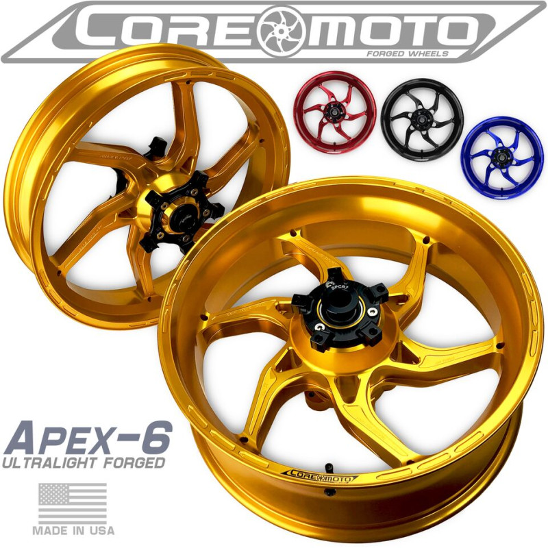 Core Moto Apex 6 Forged Aluminum Wheels - Honda CBR1000RR-R 2021-