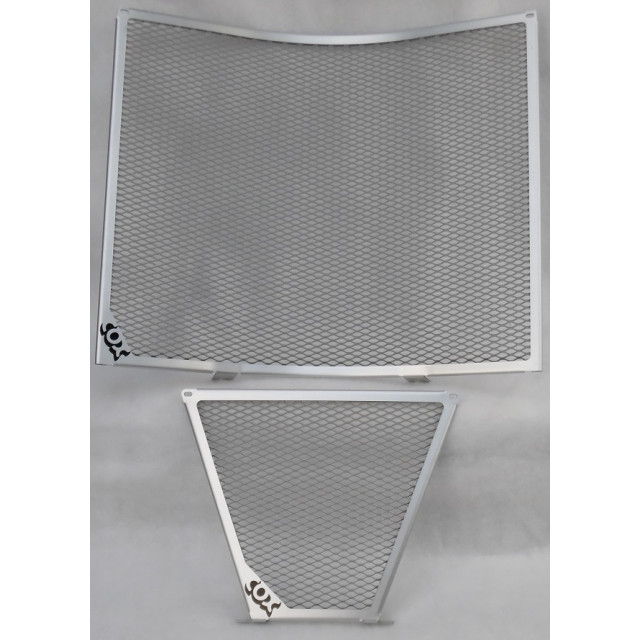 Cox Racing Group Silver Radiator and Oil Cooler Guard Set  2017+ GSX-R1000 / GSX-R1000R