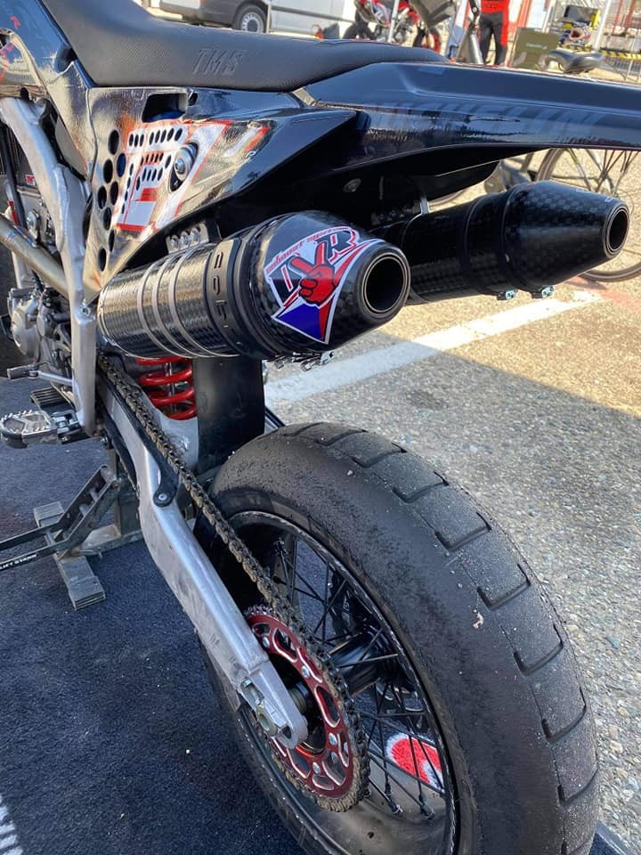 DVR Dual Titanium / Carbon Exhaust System For Honda CRF 450 2021+