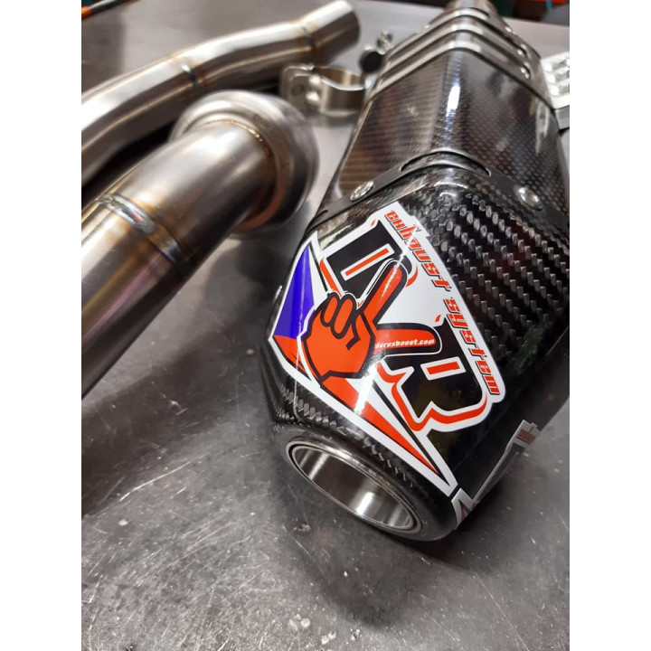 DVR Stainless / Carbon Fiber Full Exhaust System - 2019+ KTM 690 SMC-R / Husqvarna 701 Supermoto