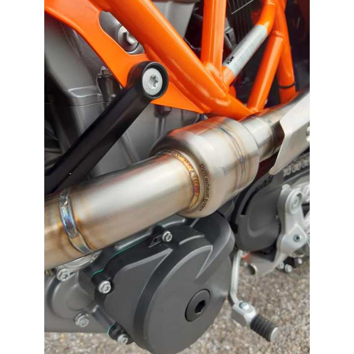 DVR Stainless / Carbon Fiber Full Exhaust System - 2019+ KTM 690 SMC-R / Husqvarna 701 Supermoto