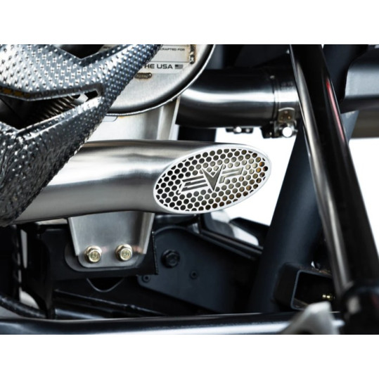 Evolution Powersports Racing Shocker Electric Side-Dump Down Pipe with Bullet Muffler | CAN-AM Maverick R (2024-2026) Evolution Powersports Racing Shocker Electric Side-Dump Down Pipe with Bullet Muffler | CAN-AM Maverick R (2024-2026)