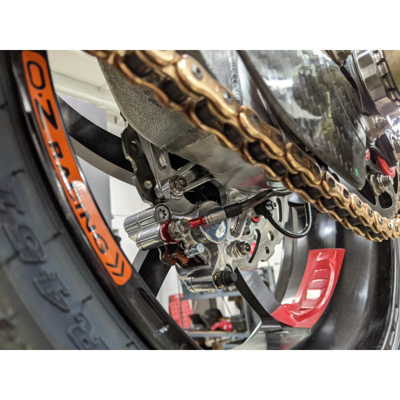 Evol Technology Ducati V4R / V4 / V4S / V4RS Speed Sensor Relocation Brake Carrier For Stock & Corse Swingarm Evol Technology Ducati V4R / V4 / V4S / V4RS Speed Sensor Relocation Brake Carrier For Stock & Corse Swingarm