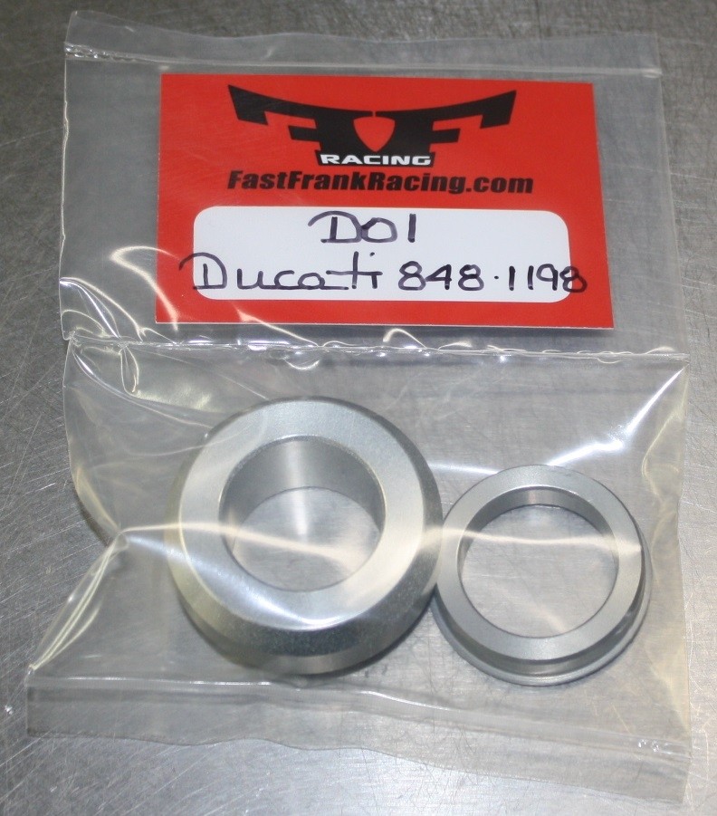 Fast Frank Racing Ducati Sport Classic, Hypermotard, SR4S, and M1100 Front Wheel Captive Spacer Kit