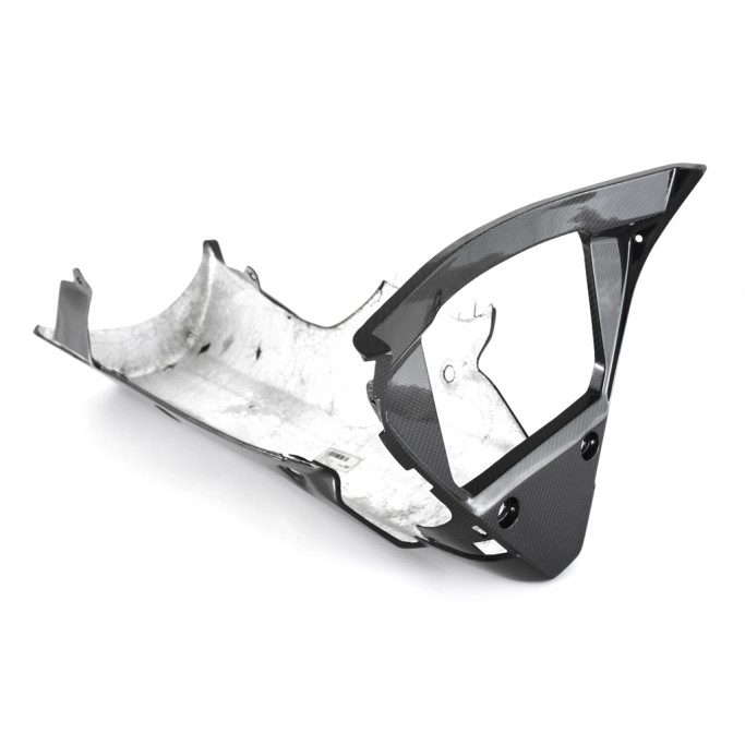 FullSix Carbon Fiber Race Belly Pan - Aftermarket exhaust without CAT - Yamaha R1 (2015 - 2019)