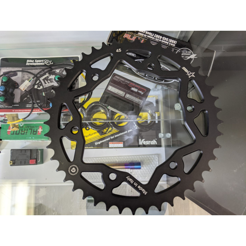 Gandini Race Billet Aluminum Hard Anodized Rear Sprocket - Superlite Quick Change - Ducati Panigale V4 / V4 R Gandini Race Billet Aluminum Hard Anodized Rear Sprocket - Superlite Quick Change - Ducati Panigale V4 / V4 R