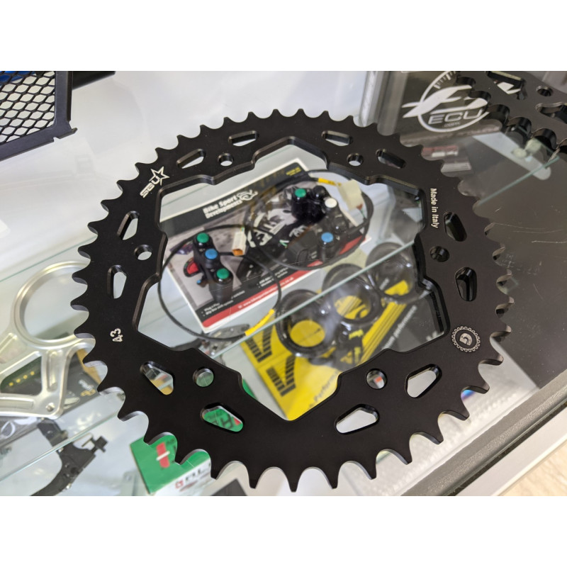 Gandini Race Billet Aluminum Hard Anodized Rear Sprocket - Superlite Quick Change - Ducati Panigale V4 / V4 R Gandini Race Billet Aluminum Hard Anodized Rear Sprocket - Superlite Quick Change - Ducati Panigale V4 / V4 R