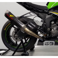 Graves Motorsports Full LINK Titanium / Carbon WORKS2 Exhaust - 2019+ Kawasaki Ninja ZX-6R