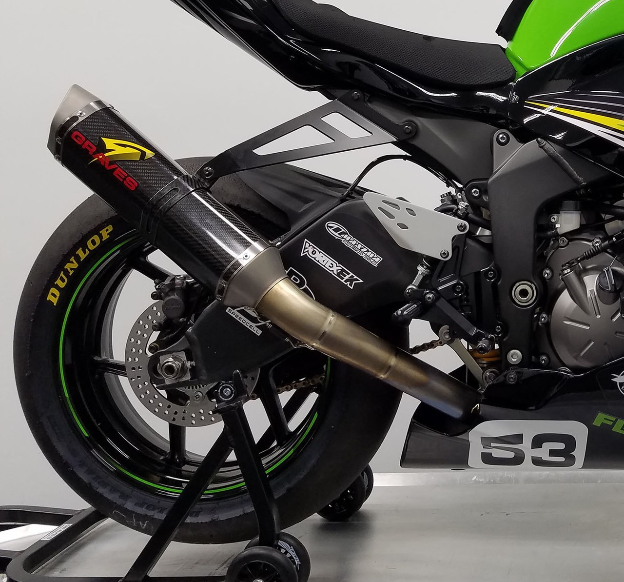 Graves Motorsports Full LINK Titanium / Carbon WORKS2 Exhaust - 2019+ Kawasaki Ninja ZX-6R