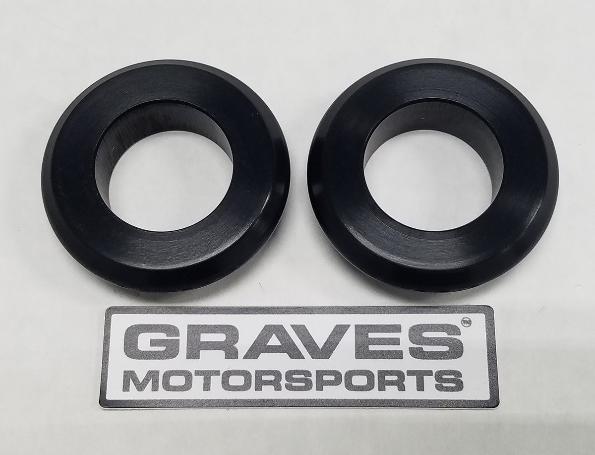 Graves Motorsports Captive Front wheel Spacers - 2019+ Kawasaki Ninja ZX-6R Graves Motorsports Captive Front wheel Spacers - 2019+ Kawasaki Ninja ZX-6R