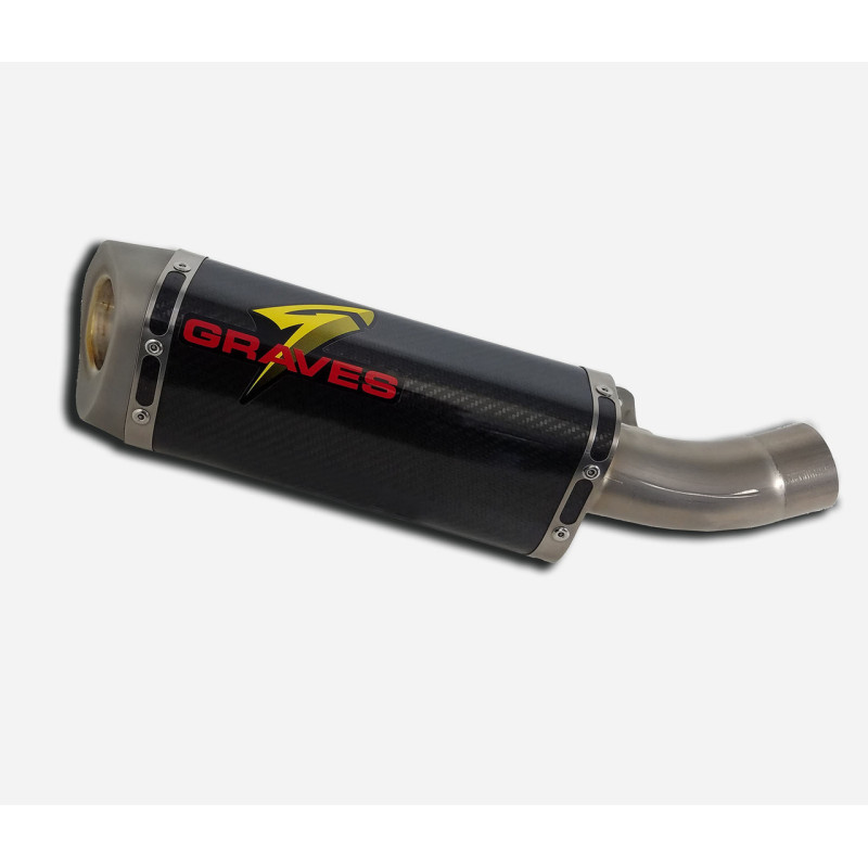 Graves Motorsports Carbon Fiber Cat-Back Slip-On - Kawasaki Ninja ZX-6R (2019+)