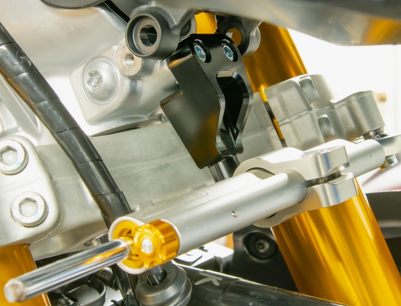 Graves Motorsports WORKS Steering Damper Mount - Aprilia RS 660 (2021-23) | Tuono 660 (2019-23)