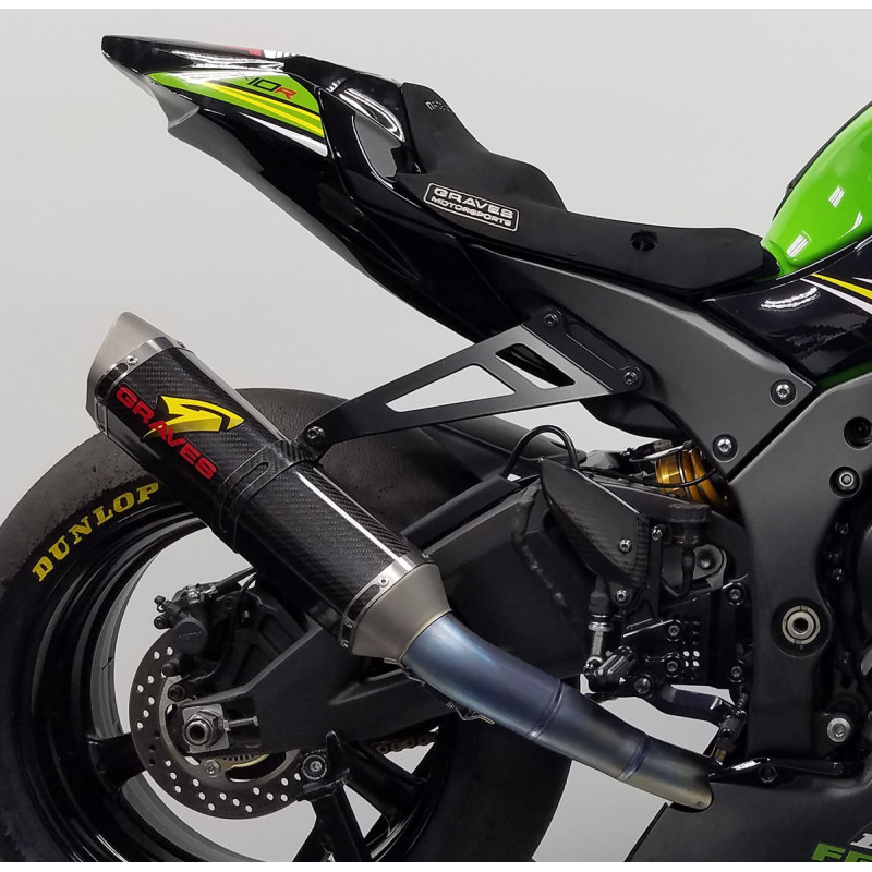 Graves Motorsports WORKS2 Carbon Full Exhaust - Kawasaki ZX-10R / RR (2016 - 2023) Graves Motorsports WORKS2 Carbon Full Exhaust - Kawasaki ZX-10R / RR (2016 - 2023)
