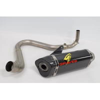 Graves Motorsports Titanium Carbon Exhaust System  - Kawasaki Z125 Pro (2017-2018)