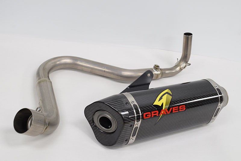 Graves Motorsports Titanium Carbon Exhaust System  - Kawasaki Z125 Pro (2017-2018)