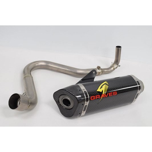 Graves Motorsports Titanium Carbon Exhaust System  - Kawasaki Z125 Pro (2017-2018)