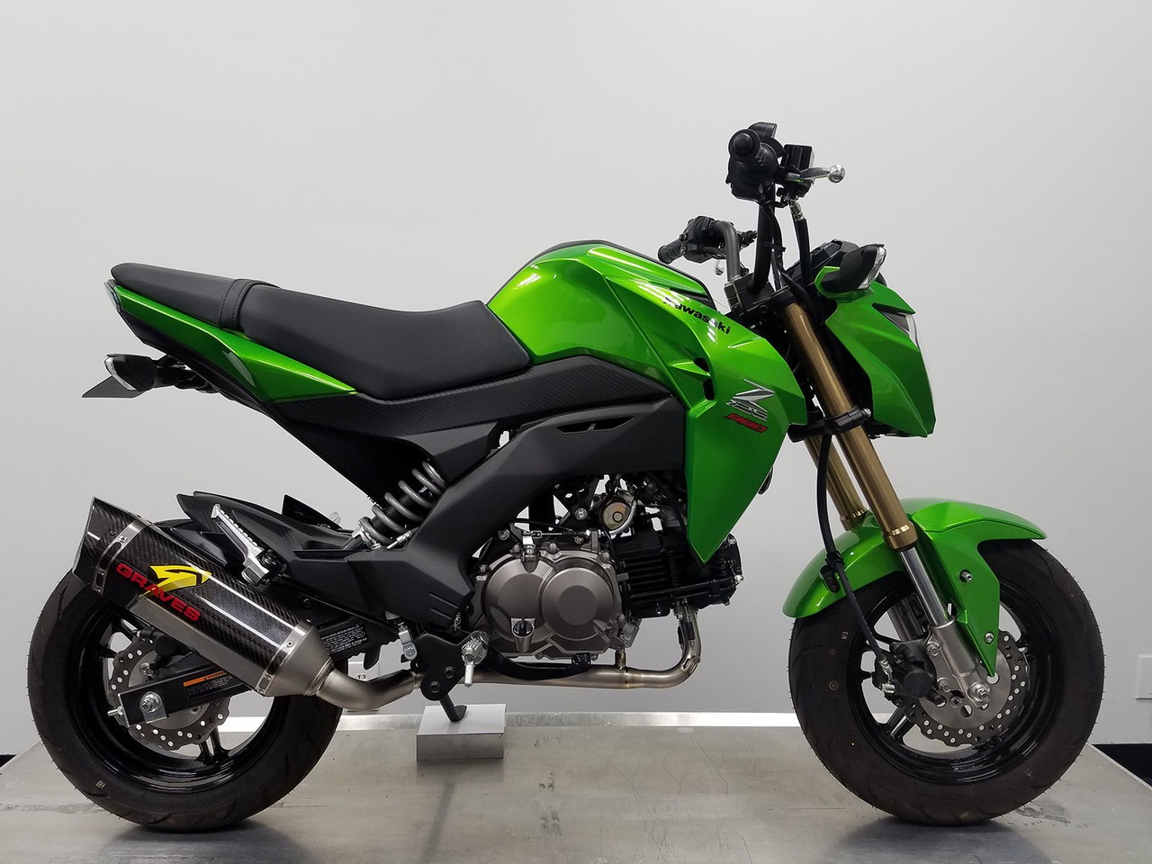 Graves Motorsports Titanium Carbon Exhaust System  - Kawasaki Z125 Pro (2017-2018)