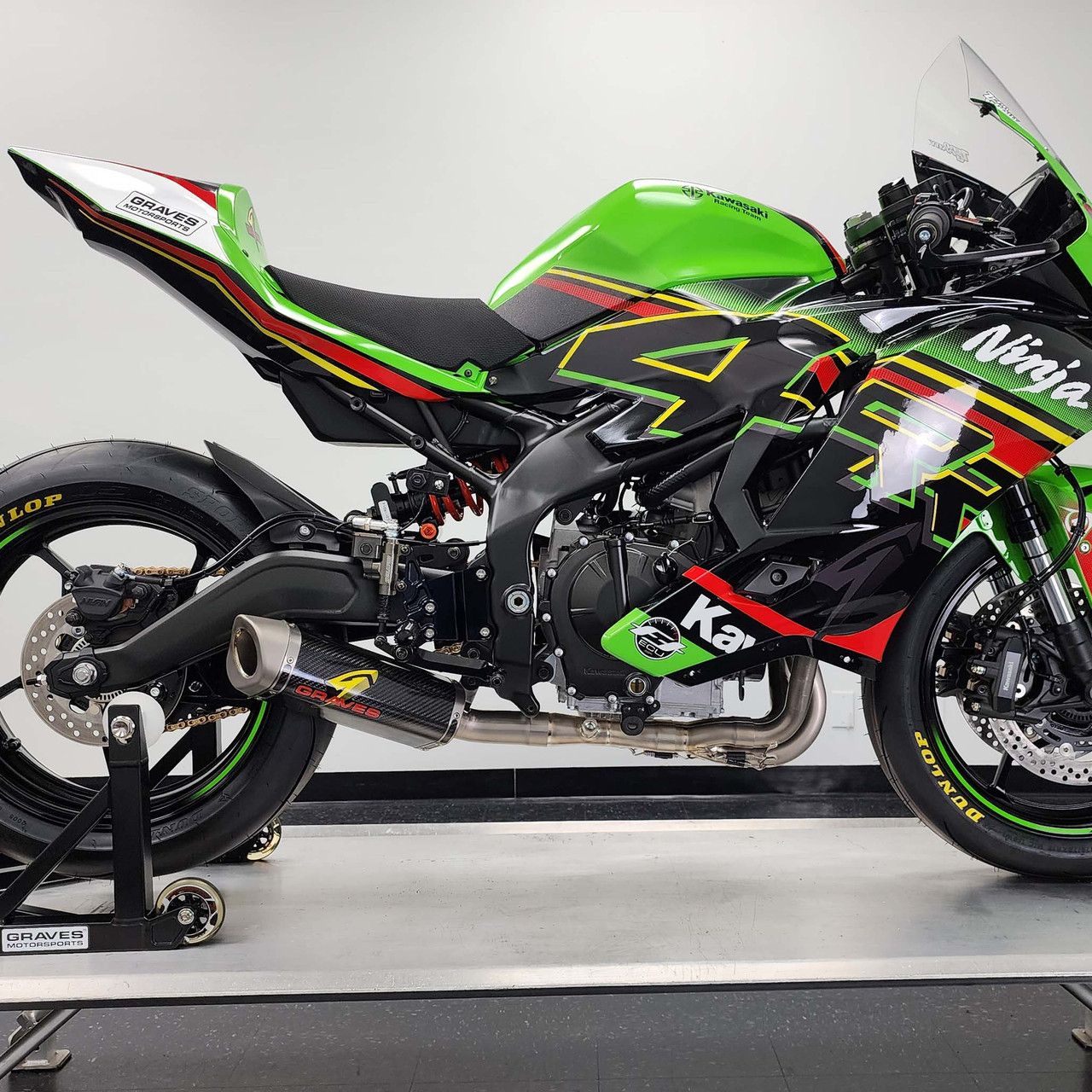 Graves Motorsports WORKS Full Titanium / Carbon Exhaust- Kawasaki