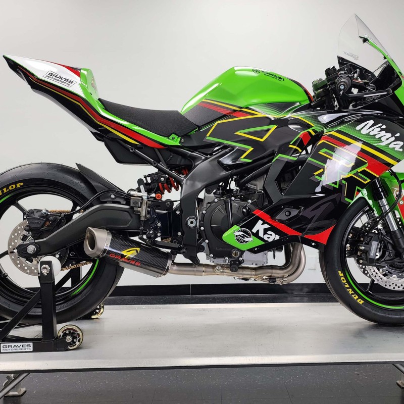 Graves Motorsports WORKS Full Titanium / Carbon Exhaust- Kawasaki