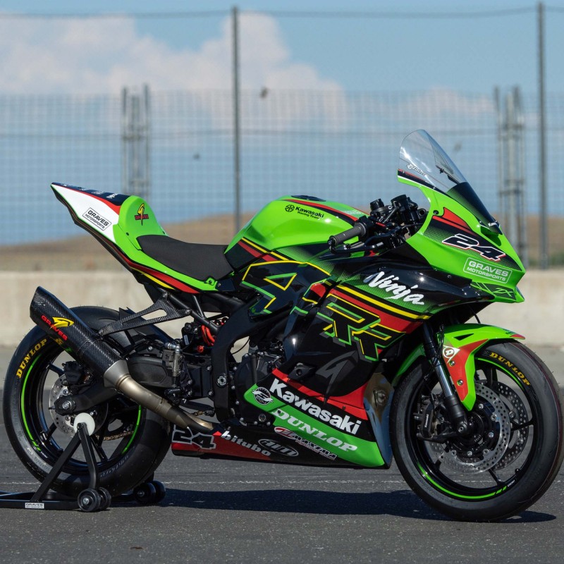 Graves Motorsports WORKS2 Carbon Full Exhaust - Kawasaki ZX-4RR