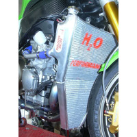 H2O Performance Oversized Water Racing Radiator - Kawasaki ZX-6R (2005-2006)